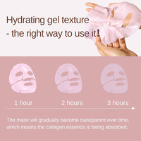 Masques faciaux en gelée de collagène PDRN de saumon coréen à marque privée, masques en feuille hydrogel hydratants à la niacinamide et au curcuma