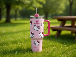 Borraccia Termica Stanley Hello Kitty da 40 Oz in Acciaio Inossidabile con Cannuccia, per Viaggi - Product Image 2