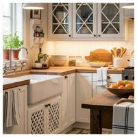 Meubles de cuisine modernes de luxe, style laqué contemporain, solutions de rangement
