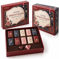 Maßgefertigte Valentinstag-Schokoladen-Geschenkbox im Art-Deco-Stil mit Boden und Deckel, CMYK-bedrucktes beschichtetes Papier mit Hochglanzlaminierung