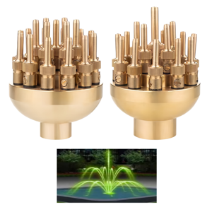 Fuente de <span class=keywords><strong>Agua</strong></span> de Alta Calidad Water Crown, Material de Cobre, Múltiples Tamaños Ajustables, Boquillas de Tres Niveles, Montaje en Suelo, Fácil Instalación - Product Image 1
