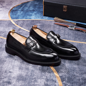 Chaussures Oxford à bout carré pour homme, confortables, décontractées, en cuir véritable, faites à la main, nouveau style, tendance - Product Image 6