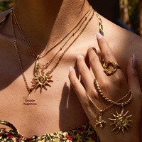 Collier ras du cou Gaovo pour femme, en acier inoxydable plaqué or, chaîne en corde de sable, style minimaliste de luxe, pour usage quotidien, idéal comme cadeau