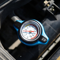 Bouchon de radiateur haute performance avec jauge de température d'eau intégrée, bouchon de décharge de pression 0.9 1.1 1.3 bars, pièces de rechange pour auto et moto