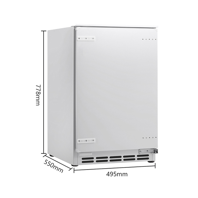 Built-in Household Refrigerator 495mm 90L Compact Single Door Direct Cool Manual Defrost Grade 1 Electronic Control Electric CE