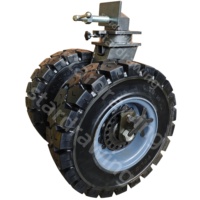 S-S tout terrain en caoutchouc solide double roues conteneur d'expédition roulettes roues