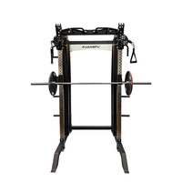 Kungfu Fitness Support de squat pour machine à câbles en acier inoxydable de qualité commerciale avec poids et haltères