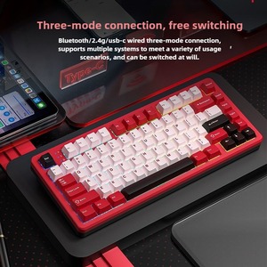 Aula Fire75 CNC Structure de joint de clavier de jeu mécanique en aluminium 3 modes d'échange à chaud RGB 8000mAh pour Win/<span class=keywords><strong>mac</strong></span>/ios/xp - Product Image 5