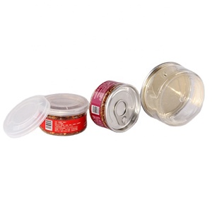 PET Plastic Can Transparent 55ml Clear Plastic Jar with Lids