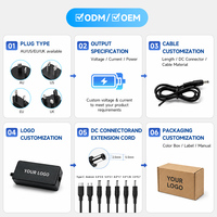 Adaptor Daya OEM / ODM AC110-240V Tipe T Konektor Ganda AU EU UK US 5V 3A 15W Colokan Dinding untuk Kamera IP