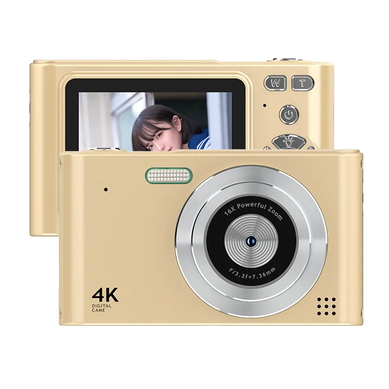 Single-Shot Hd Digitale Camera 2.4Inch 16x Gezichtsherkenning Optische Anti-Shake Student Digitale Camera