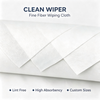 Chiffon de nettoyage sans peluches en polyester pour salle blanche WIP6008, sans silicone, haute absorption de liquide pour le nettoyage des composants électroniques