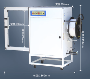 Máquina flejadora automática de cinta PP con sellado lateral de arco grande personalizada SPK-103A, con PLC, motor, bomba y sistema hidráulico para embalaje de madera - Product Image 3