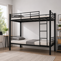 Lit superposé en métal pour adultes et enfants, lits superposés en acier robustes pour dortoirs, auberges, fournisseur de meubles de chambre à coucher
