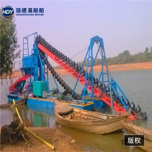 Drague flottante à chaîne avec benne en acier et échelle, et canal de lavage haute capacité pour l'exploitation minière en rivière - Product Image 4