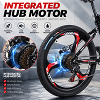 Vélo de montagne électrique pliable haute vitesse 26 pouces 250W 36V 8Ah 10Ah Suspension intégrale 21 vitesses Freins à disque mécaniques Vélo électrique à frein à disque