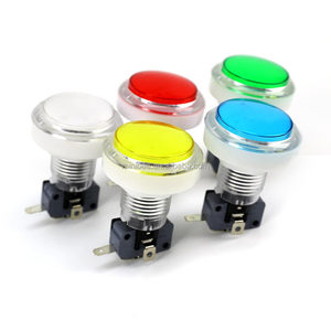 Bouton d'arcade de 45 mm, console de jeu vidéo de type machine de basket-ball, interrupteur de commande lumineux, accessoires de clé transparente, type boxe - Product Image 3