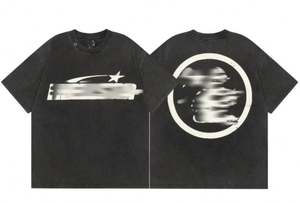 Vente directe d'usine, t-shirts décontractés d'été à manches courtes pour hommes et femmes, tendance, série Hell and Star NFC, imprimés, en coton pur, coupe ample - Product Image 2