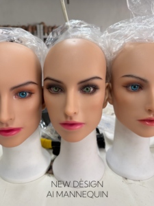 Neues Design Bewegliche Schaufensterpuppe zum Großhandelspreis, Perückenständer mit nur einem Körper und verschiedenen Silikonköpfen, KI-Mannequin - Product Image 4