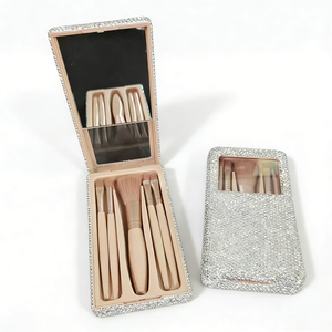Ensemble de pinceaux de maquillage de luxe 5 pièces, brillants et scintillants, avec outils pour anticernes et baume à lèvres, boîte miroir, marque YOUXIN - Product Image 2