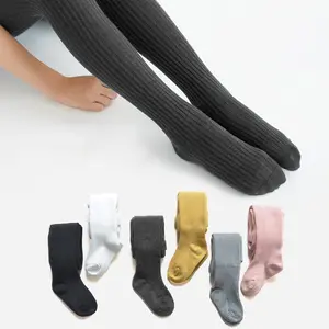 Collant di cotone tinta unita all'ingrosso, collant di cotone a basso costo colore solido <span class=keywords><strong>bambino</strong></span> collant di cotone - Product Image 1
