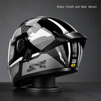 Casque de moto modulaire intégral unisexe avec casque audio intégré pour vélo électrique, adapté à toutes les saisons