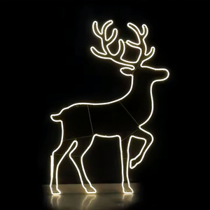 LED IP65 demir açık noel baba düz manzara noel tatil dekoratif ışıklar pencere sahne için çok renkli - Product Image 6