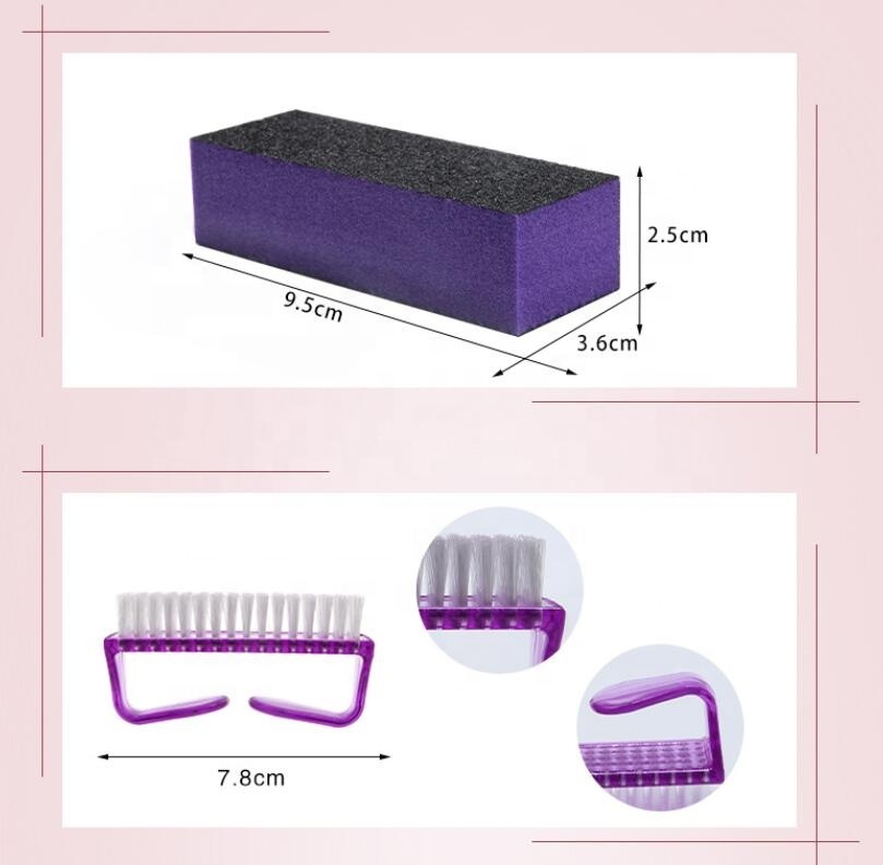 3 Pièces Chaux sable ongles filigrane trois côtés noir sable broyage Lime à ongles éponge outils de manucure kit ensembles