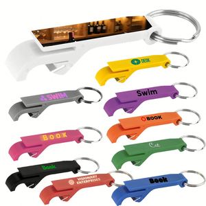 Logo laser personnalisé, outils de bar portables miniatures en métal personnalisés moins chers, porte-clés, ouvre-bouteille de bière - Product Image 1
