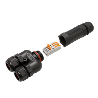 Connecteur de câble électrique en nylon PA66 à 3 broches, étanche IP68, type Y, pour éclairage LED extérieur, OEM ODM M25