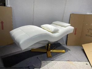 Cama De Lash Extensiones Rosa Cuero Moderno Forma De S Cama De Maquillaje Permanente Cosmetología Sofá Reclinable Cama De Pestañas Camillas - Product Image 3