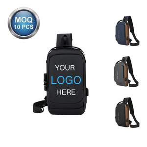 <span class=keywords><strong>Sac</strong></span> bandoulière personnalisé pour petites commandes, étanche, pour moto/vélo, avec serrure, logo personnalisé, USB, antivol, sacoche croisée - Product Image 1