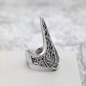European American Retro Stainless Steel Men's <b>Ring</b> Spike Viking Raven Design Hip Hop Style Gift Jewelry - Product Image 2