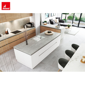 AllandCabinet Design moderno ad alta finitura lacca Gloss armadio da cucina <span class=keywords><strong>MDF</strong></span> pannello in legno massiccio include lavello fabbrica prezzo all'ingrosso - Product Image 2