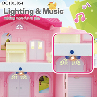 Vente en gros de maison de poupée d'assemblage My Lovely Villa Toy Cute Classic Dollhouse Diy Mini Miniature avec meubles à vendre bon marché