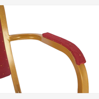 Chaise de banquet rembourrée en tissu avec accoudoirs pour mariage, hôtel, salle de réception (vente en gros)