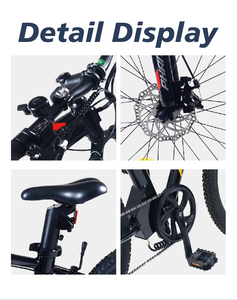 Vélo de montagne électrique pour adultes, le plus rapide, 250W, batterie au lithium, moteur sans balais, fourche à suspension, 25 km/h, avec pédales d'exercice - Product Image 4