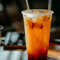Gobelet en plastique PET rigide épais transparent personnalisé de 12 oz (360 ml) pour le café et le thé au lait, idéal pour les mariages