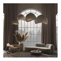 Ventanas de Vidrio Doble con Arco de Estilo Francés SJUMBO, Puerta con Pantalla Insonorizante, Marco de Aluminio