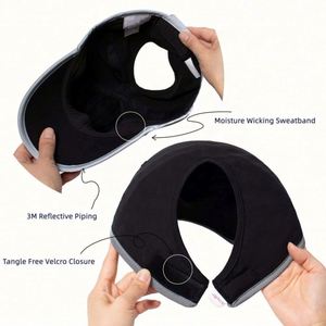 Casquette de sport pour femme de haute qualité avec bordure réfléchissante 3M, casquette de course personnalisée OEM sans dos pour queue de cheval, nouveau design - Product Image 5