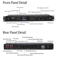 Processeur audio numérique double-DSP avec effecteur avant Bluetooth KTV 5.1 Pre-Effects pour système de karaoké