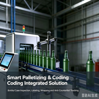 Système d'intégration et d'aggregation automatique de données de codes QR et codes-barres pour la collecte, l'emballage, l'étiquetage et la traçabilité des bouteilles, des cartons et des palettes