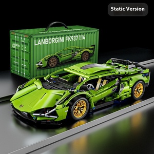 Xe thể thao moc Racing gạch DIY khối xây dựng thiết lập Kỹ thuật điều khiển từ xa ABS mô hình hoàn hảo Hộp quà tặng cho trẻ em - Product Image 6