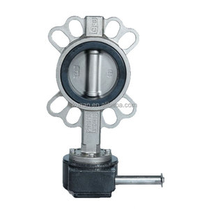 Hiệu suất cao bằng thép không gỉ Wafer loại bướm van PTFE ghế PN16 sắt dễ uốn bằng tay kiểm soát dòng nước - Product Image 4