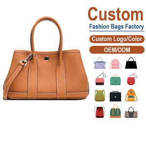 Sac de jardin de luxe en cuir de vachette grain litchi, durable et antivol, grande capacité, sac à bandoulière polyvalent pour femme, usage quotidien - Product Image 1