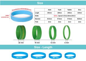 Sinh thái thân thiện tái chế huỳnh quang Silicone dây đeo cổ tay phát sáng tối Vòng đeo tay cao su Glow Silicone Bands - Product Image 5