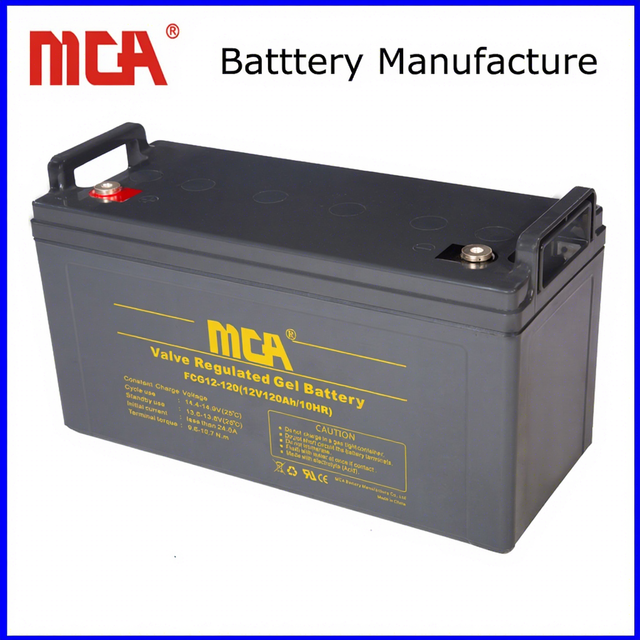 High Quality MCA 12V 120Ah GEL AGM Lead Acid Battery Wholesale for UPS and Boats Deep Cycle Recharged Solar Cell Energy Storage