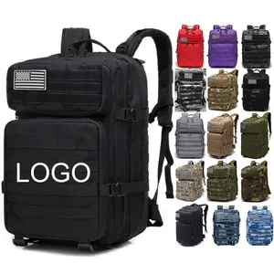 45L免费样品定制标志徒步旅行狩猎防水背包旅行包户外运动健身战术背包