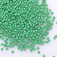 Manik-manik Kaca Opaque Grosir 2/3/4mm, Manik-manik Tahan Luntur, Tidak Luntur, untuk Pembuatan Perhiasan DIY, Gelang, Kalung, Sulaman