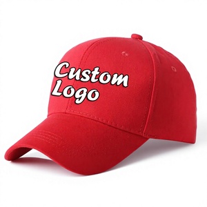 Wholesale High Quality 3D Embroidery Logo Baseball Cap 100% Cotton 6-Panel Adjustable Fit Unisex Red Casual Sports Hat Metal - Product Image 1